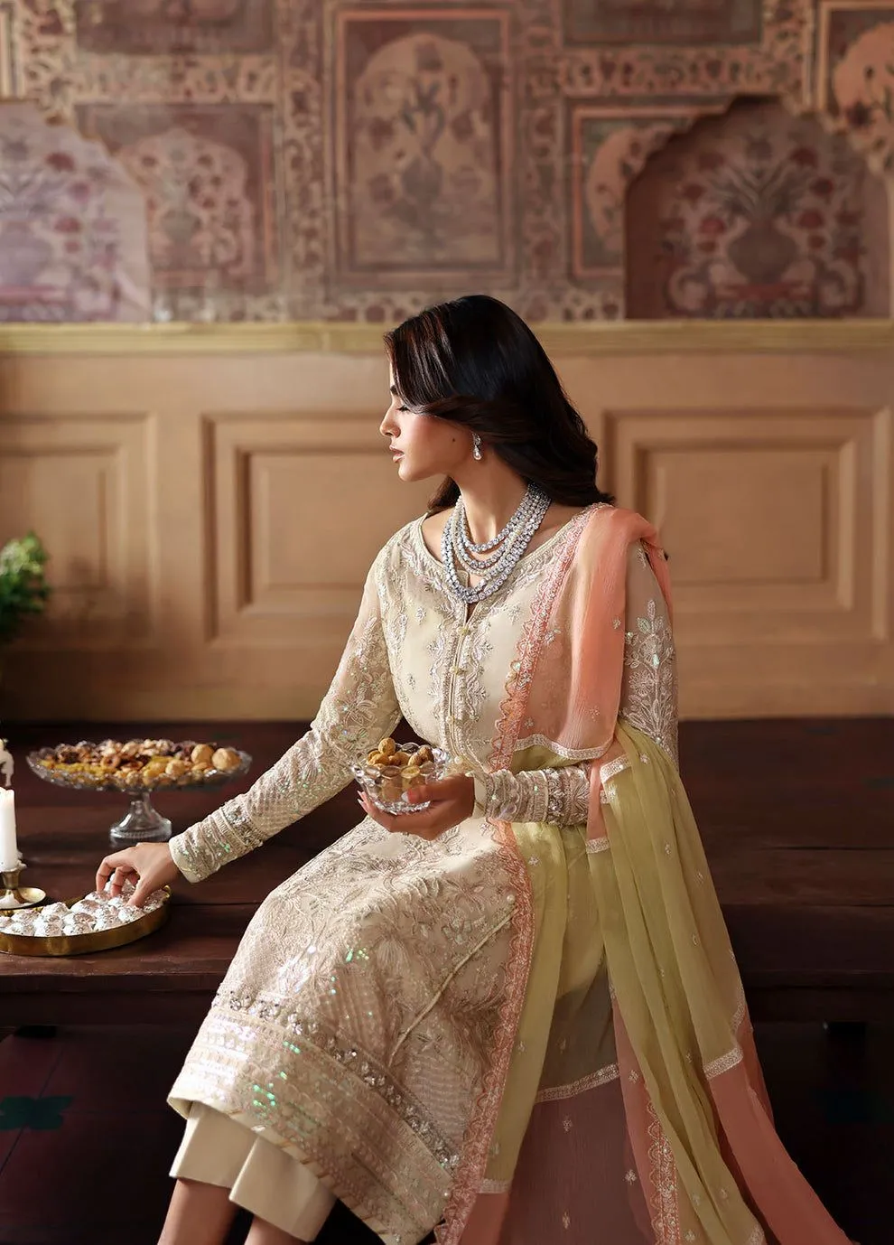GULAAL EVAYNA EMBROIDERED CHIFFON FAREYAH D-29