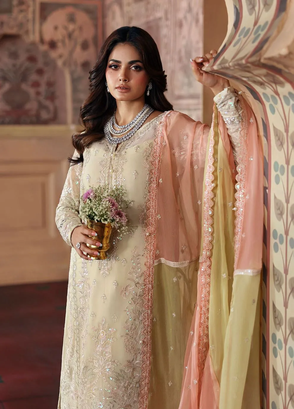GULAAL EVAYNA EMBROIDERED CHIFFON FAREYAH D-29