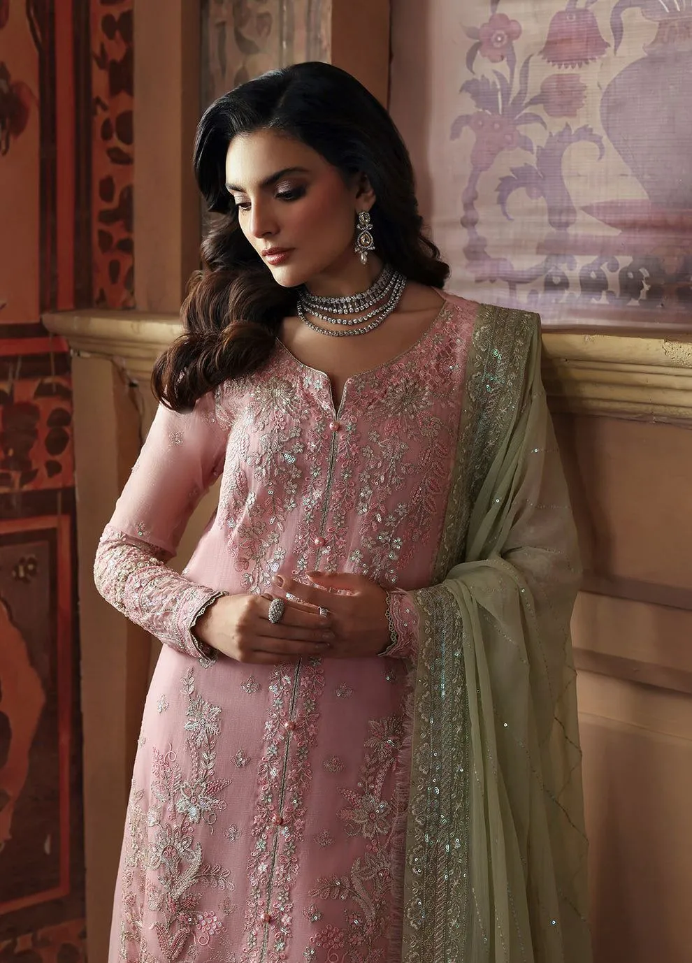 GULAAL EVAYNA EMBROIDERED CHIFFON LAYANA D-30