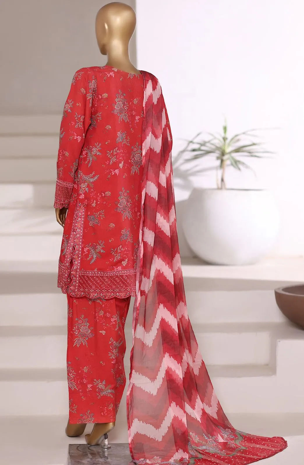 SADABAHAR 3PCS  D-03 - SBD25VFR - Red
