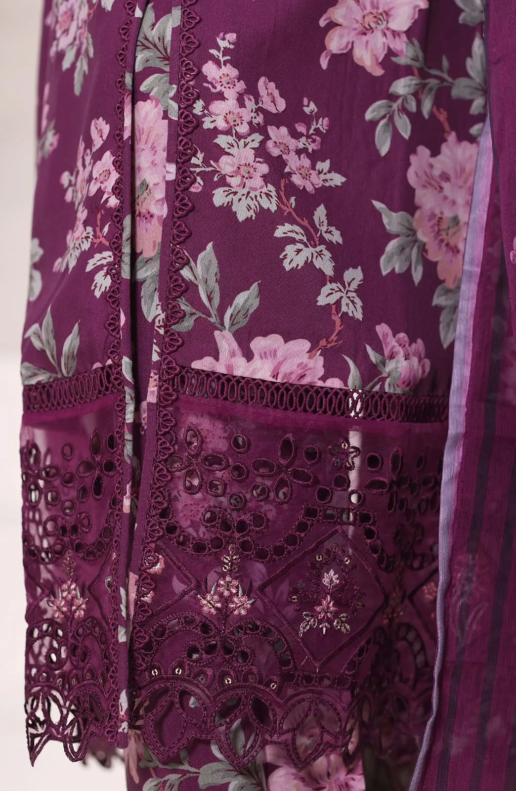 SADABAHAR 3PCS  Design-02 - SBD25VSC - Purple