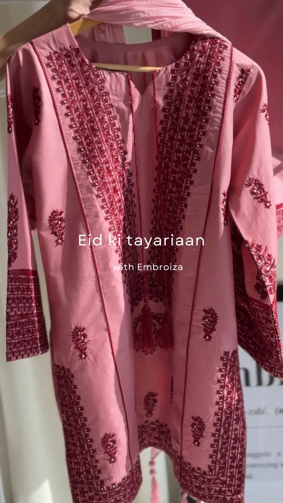 EMBROIZA RTW Flamingo Pink Jugnu