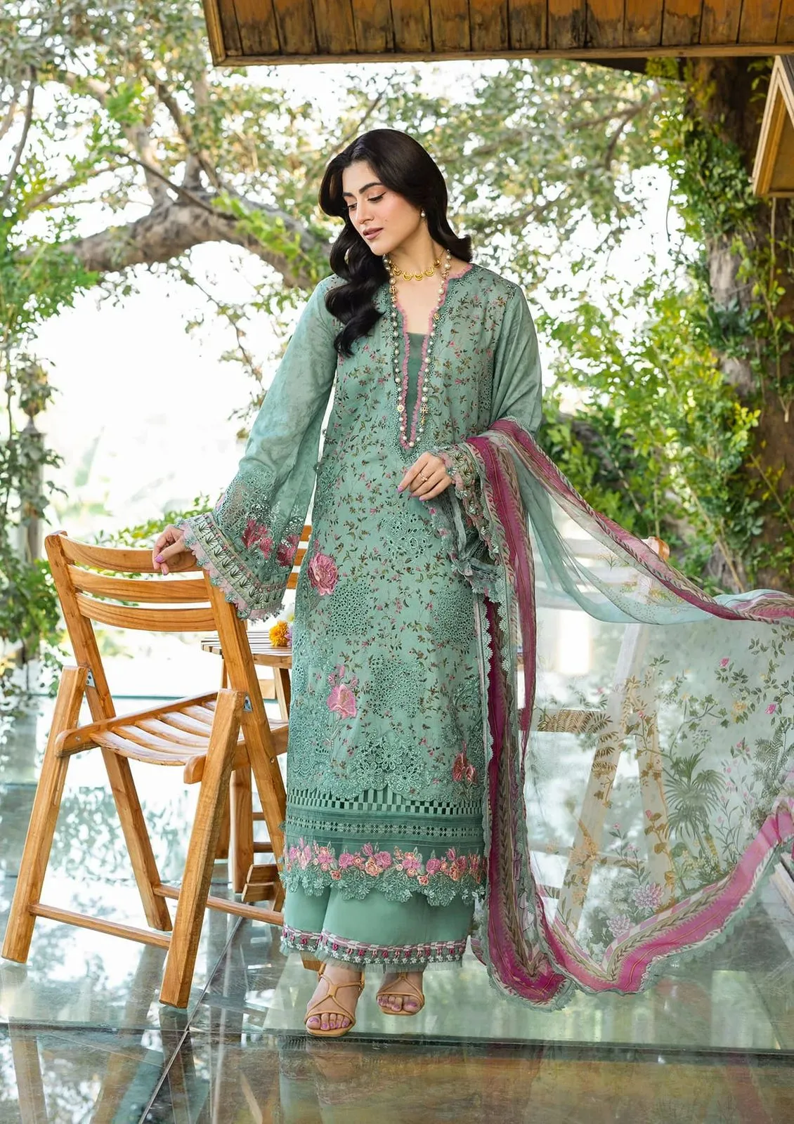 ELAF CHICKENKARI PRINT -26