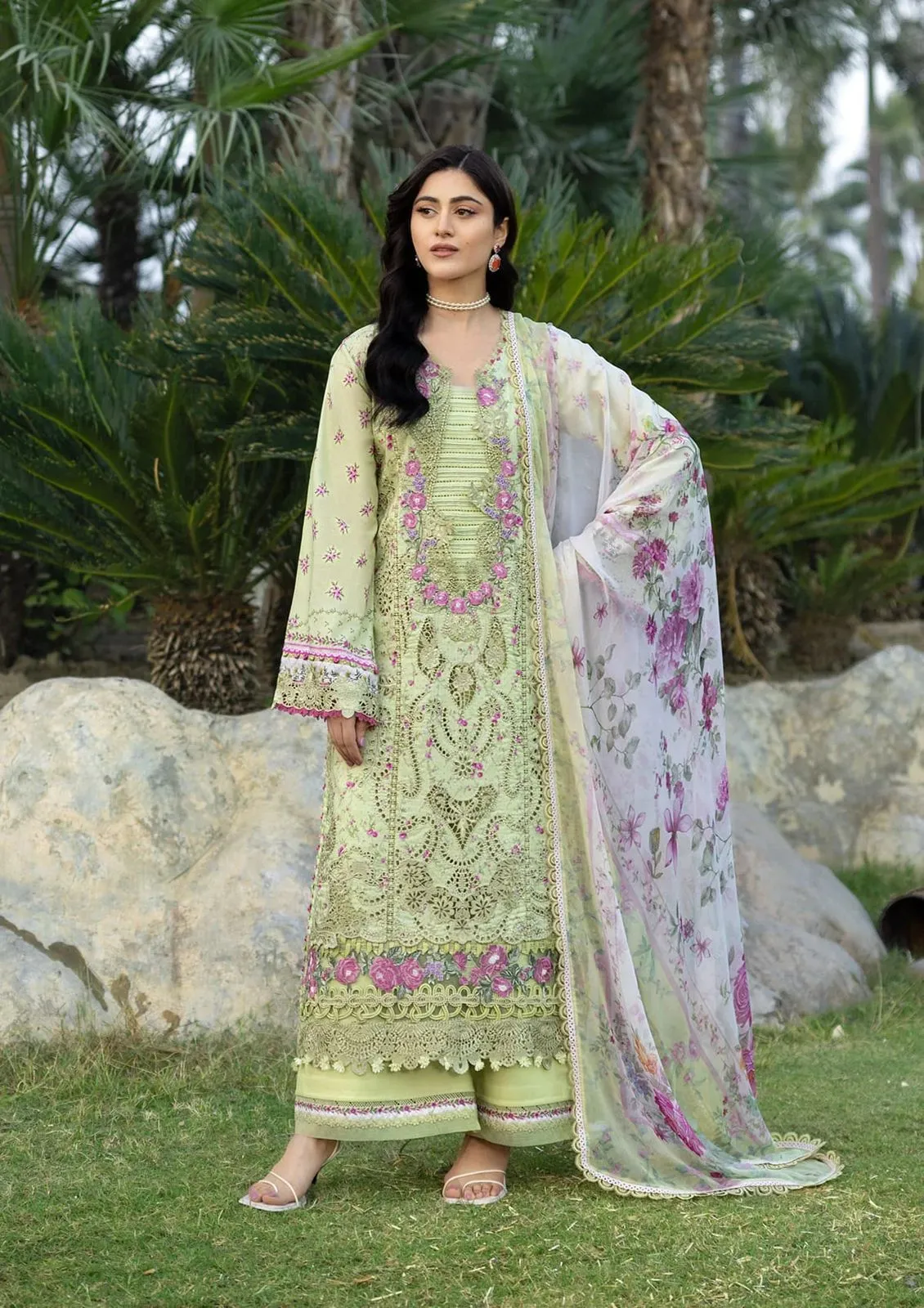 ELAF CHICKENKARI PRINT -26