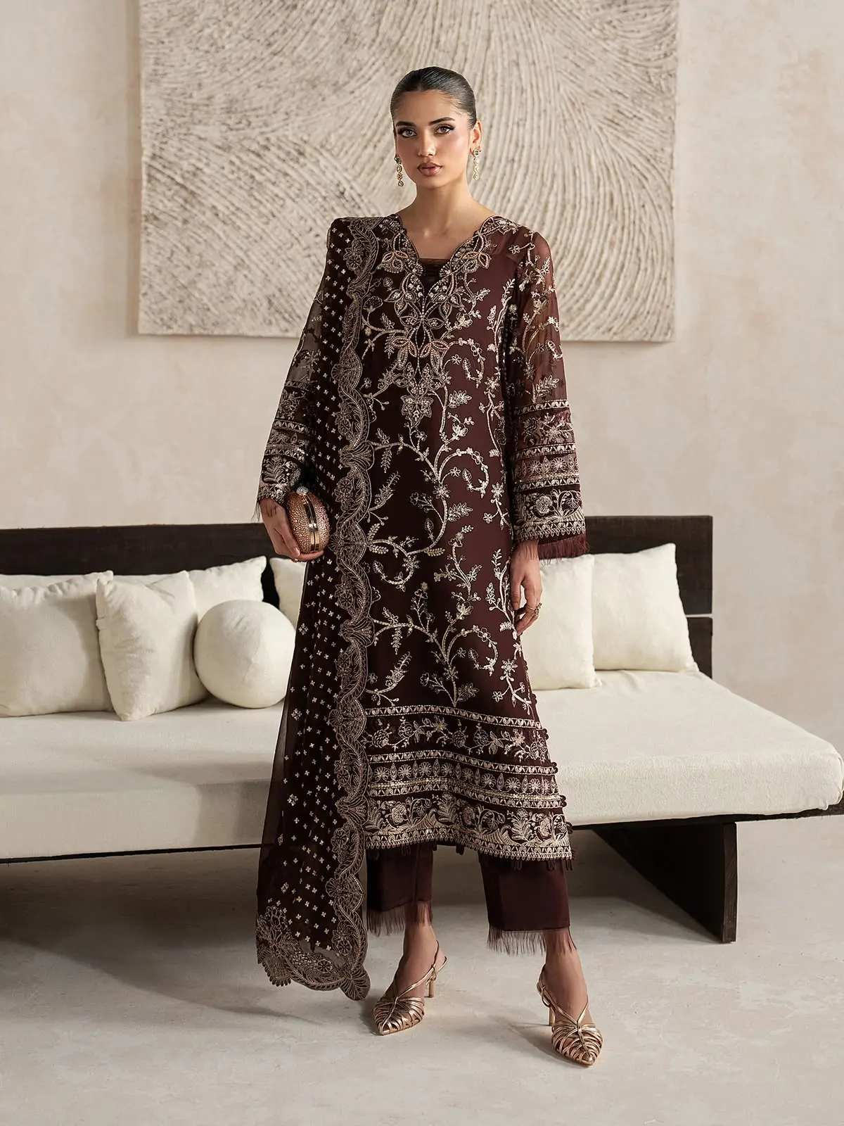 GULAAL Embroidered Chiffon