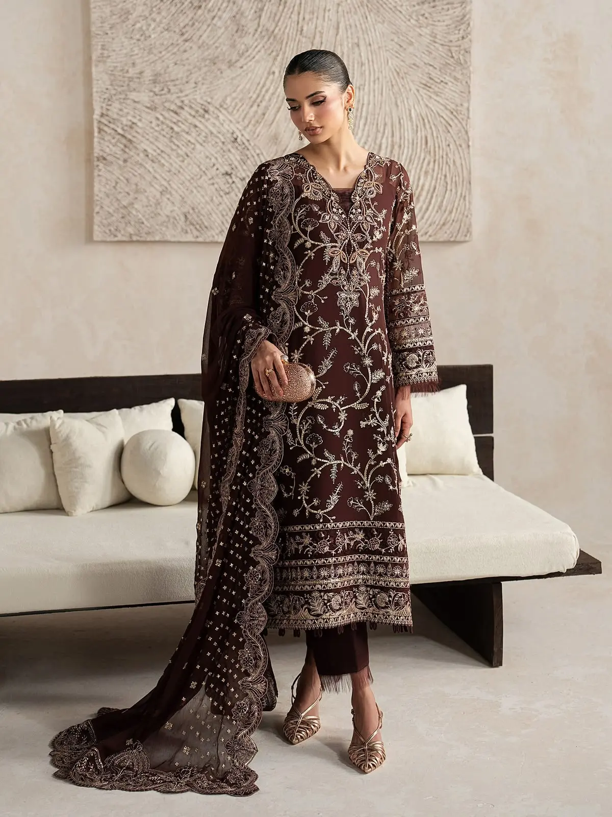 GULAAL Embroidered Chiffon