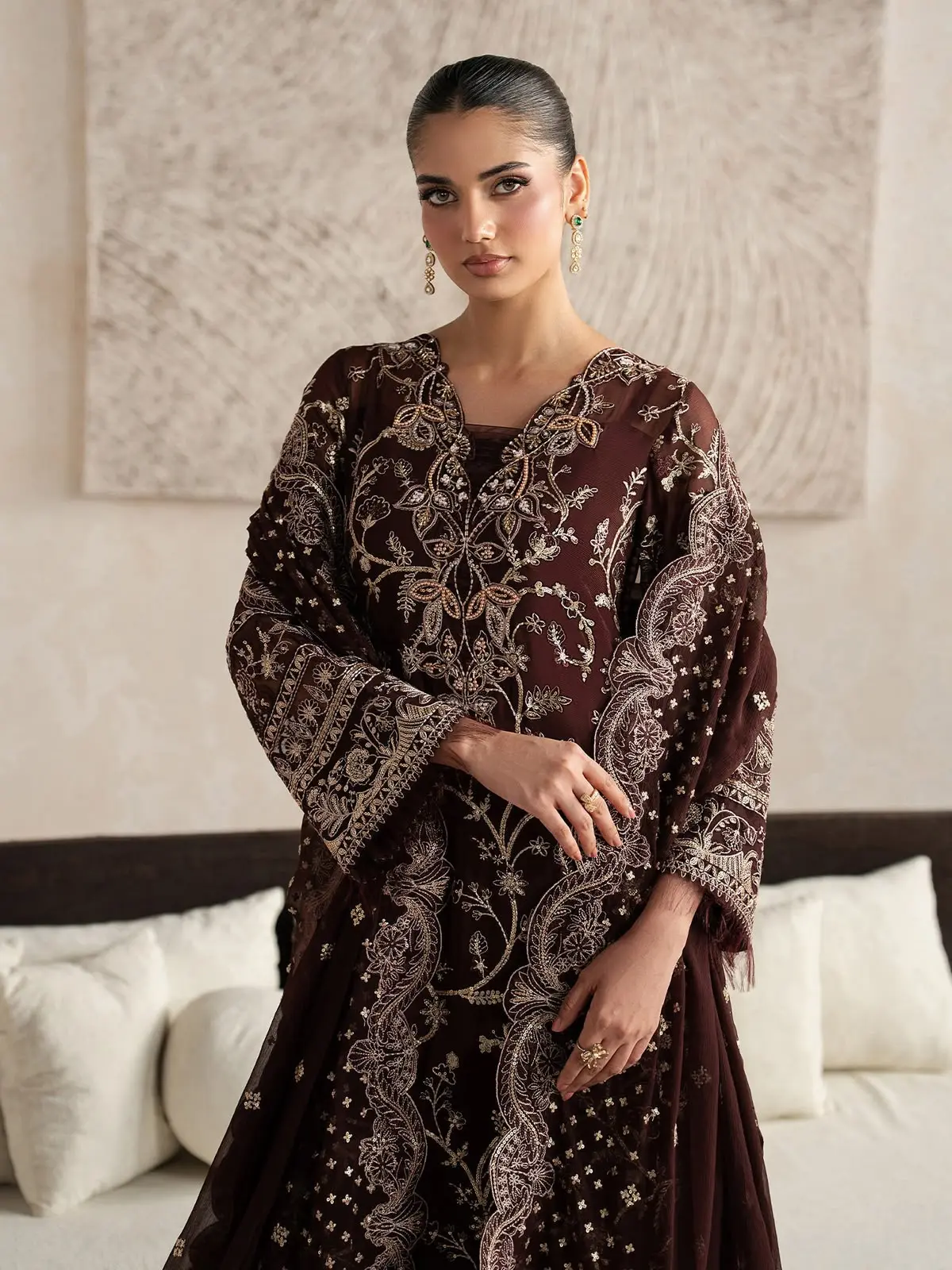 GULAAL Embroidered Chiffon