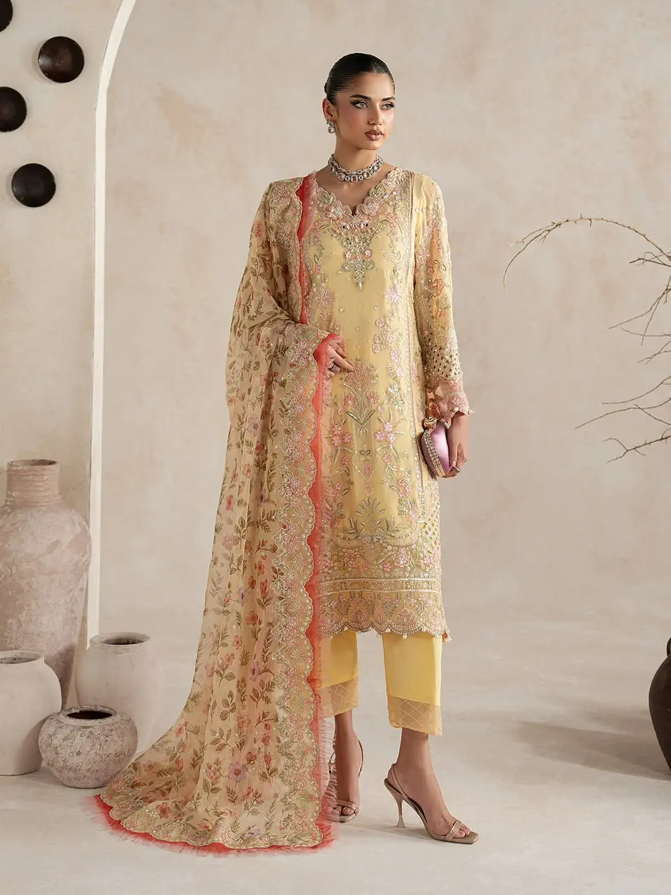 GULAAL Embroidered Chiffon