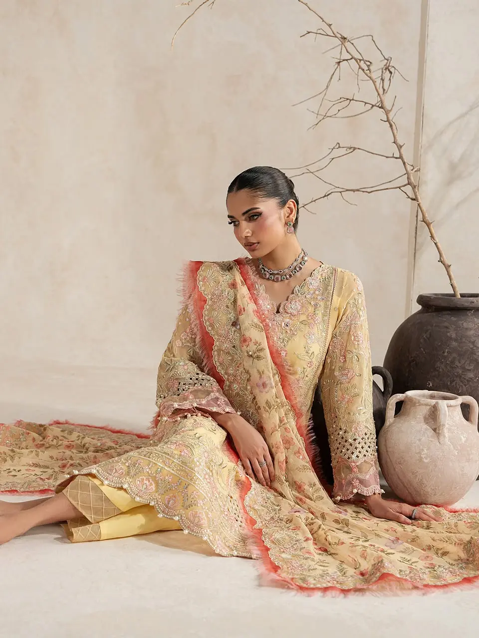 GULAAL Embroidered Chiffon